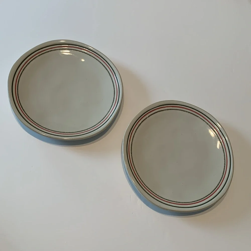 Hearth & Hand Striped Stoneware Appetizer Plates - Set of 2